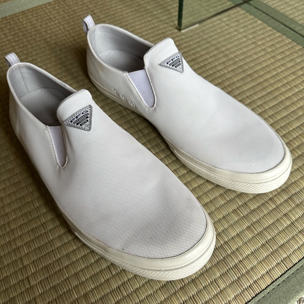 Columbia 13 Men's White Slip-On Boat Shoes